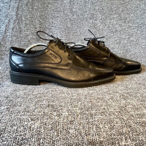 Ecco Maitland Plain Toe Leather Derby Shoes Black Mens Size 10.5 Lace Up main image 4